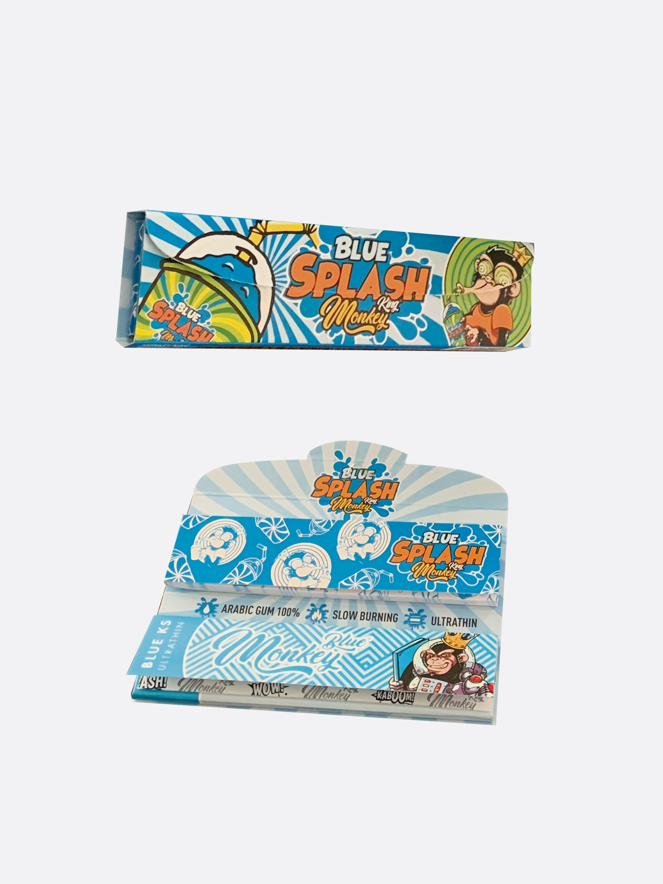 Blue Splash Strawberry Ice Scented Rolling Papers & Tips - Image 2