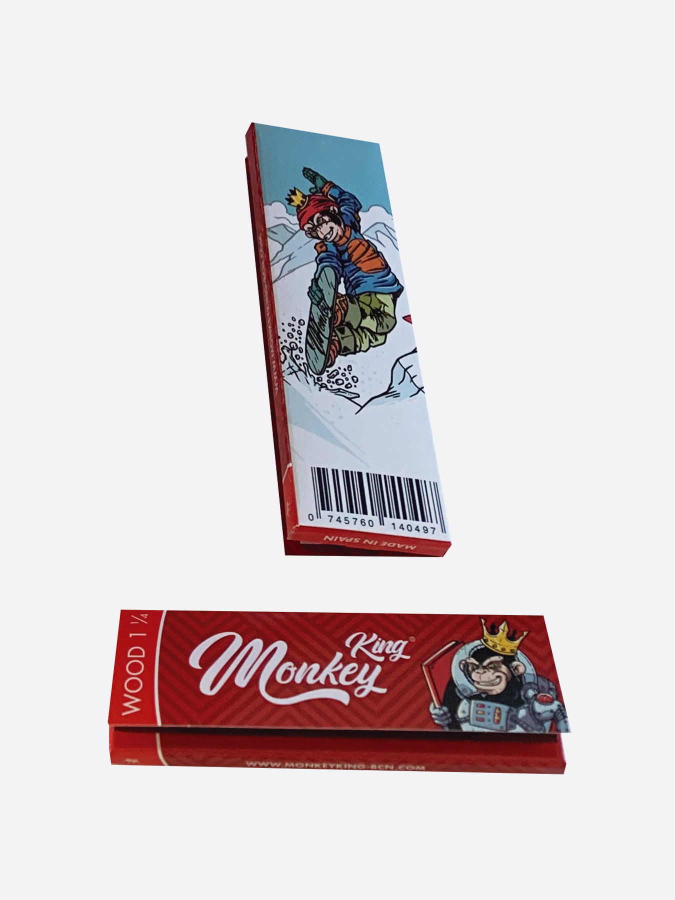 Monkey King Unbleached Medium Rolling Papers - Image 2