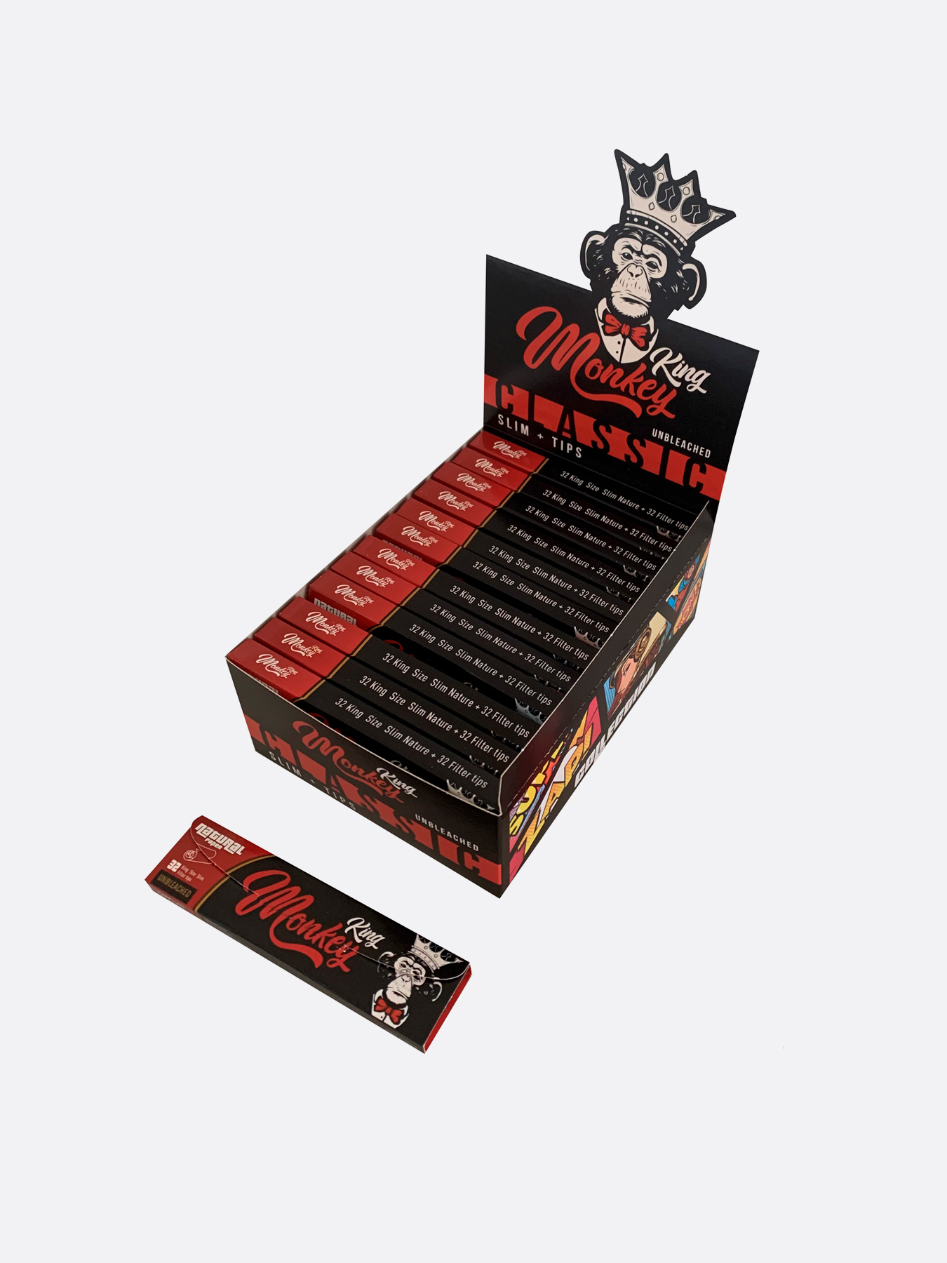 Monkey King Unbleached Rolling Papers & Tips