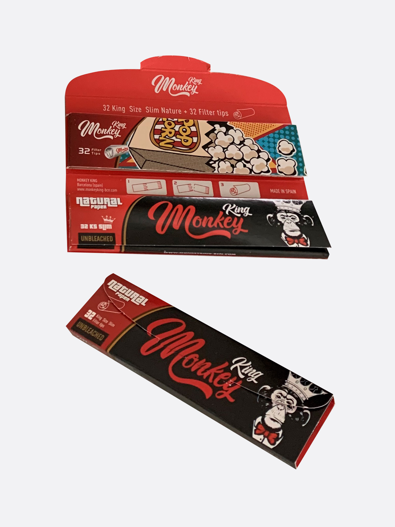 Monkey King Unbleached Rolling Papers & Tips - Image 2