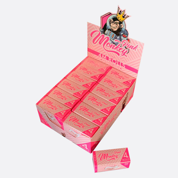 Monkey King Pink Smoking Paper Roll (4m)