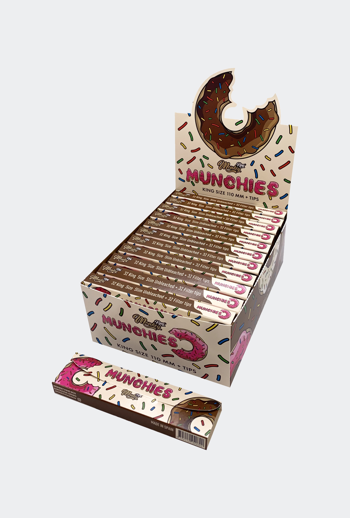 Munchies Rolling Papers + Tips for Smoking - King Size Unbleached