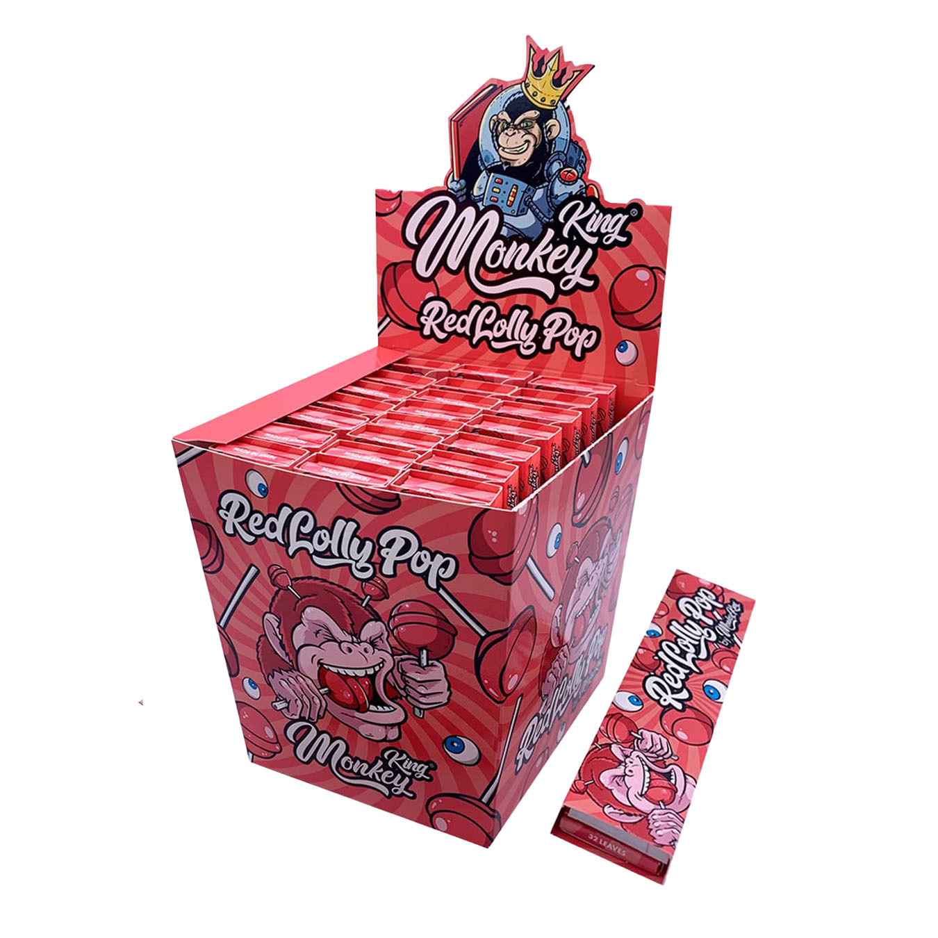 Bulk Buy Monkey King Scented Smell Papers and Tips: Red Lolly Pop