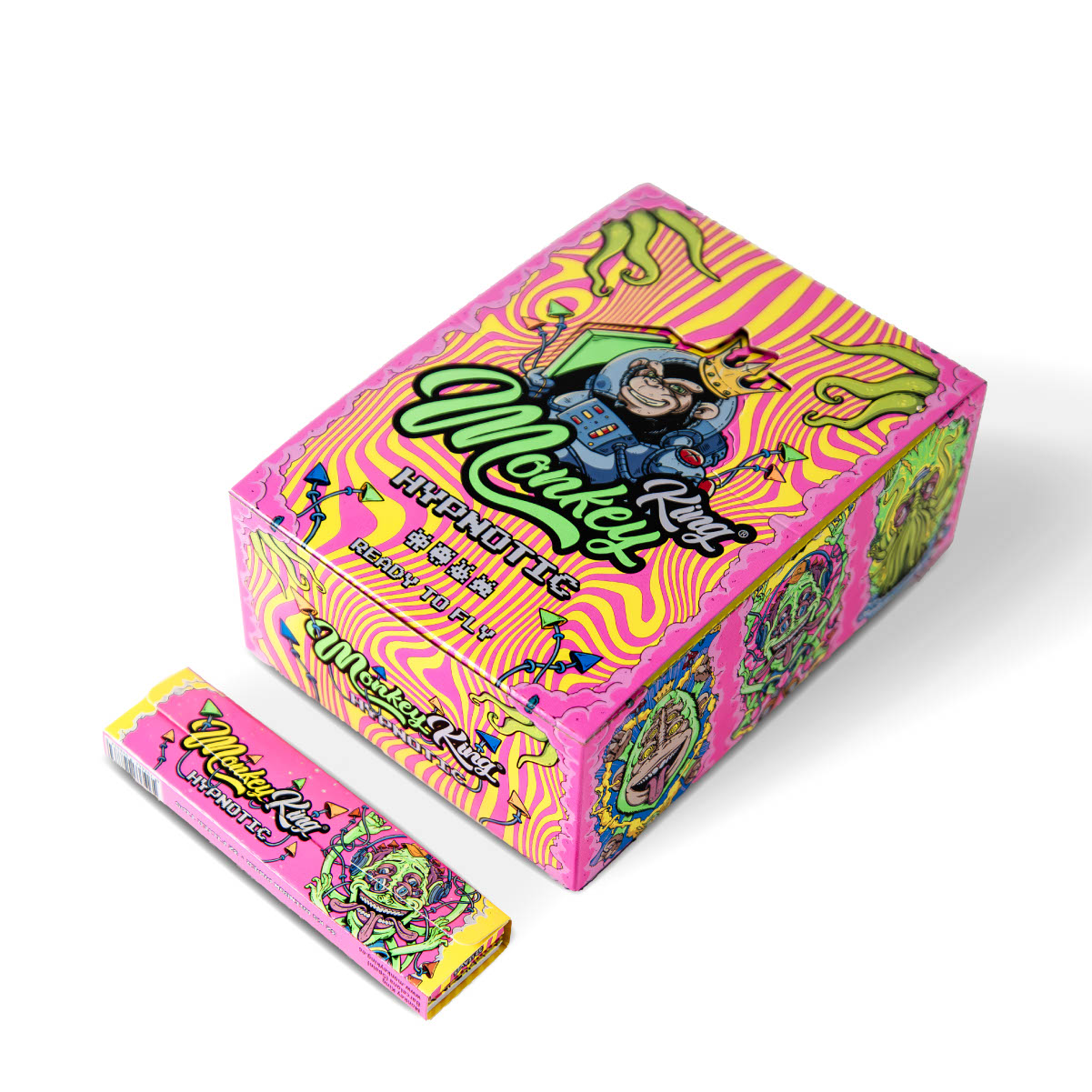 Monkey King Size Rolling Papers + Tips Hypnotic Bulk CDU for UK Wholesale