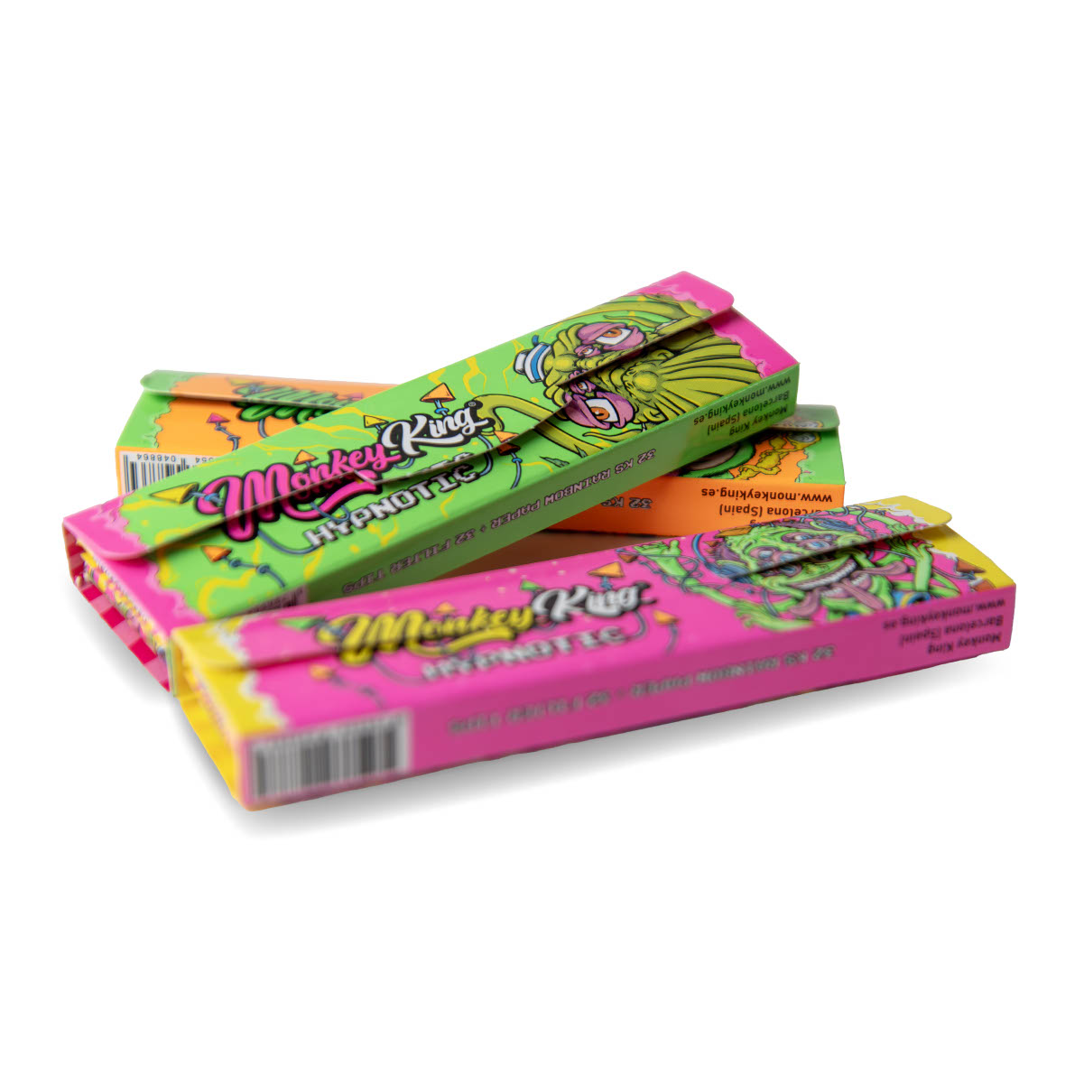 Monkey King Size Rolling Papers + Tips Hypnotic Single Piece for UK Wholesale 3 Singles on Side