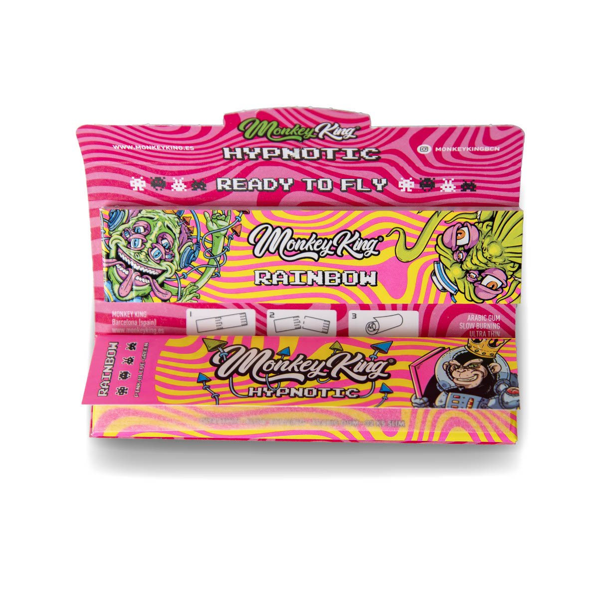 Monkey King Size Rolling Papers + Tips Hypnotic Single Piece for UK Wholesale Single Top