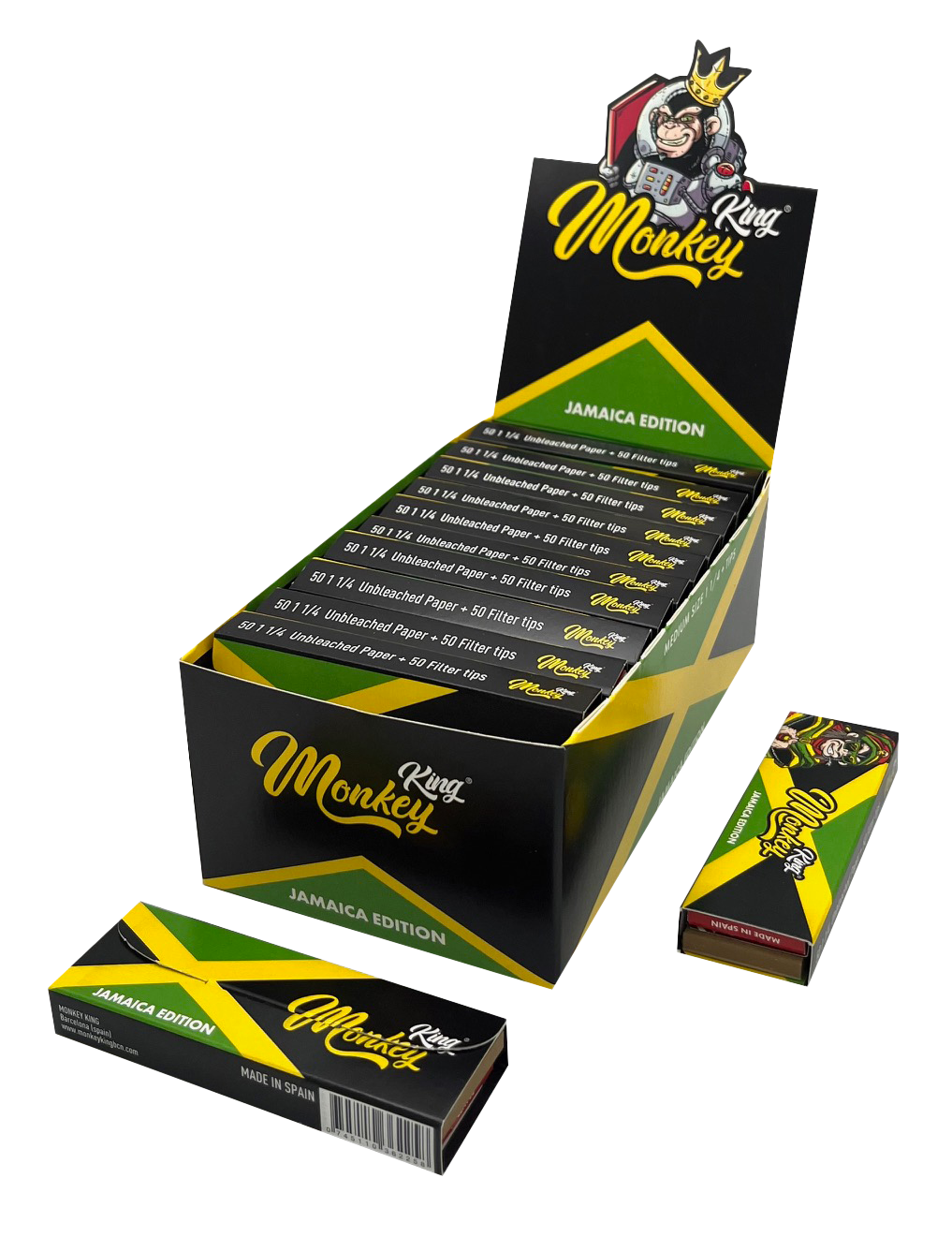TryMix Mixer Pack Monkey King Rolling Papers + Tips: Medium 1 1/4 Unbleached
