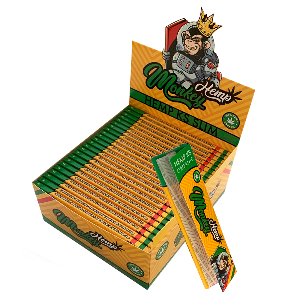 Monkey King Rolling Papers: King Size Slim Hemp