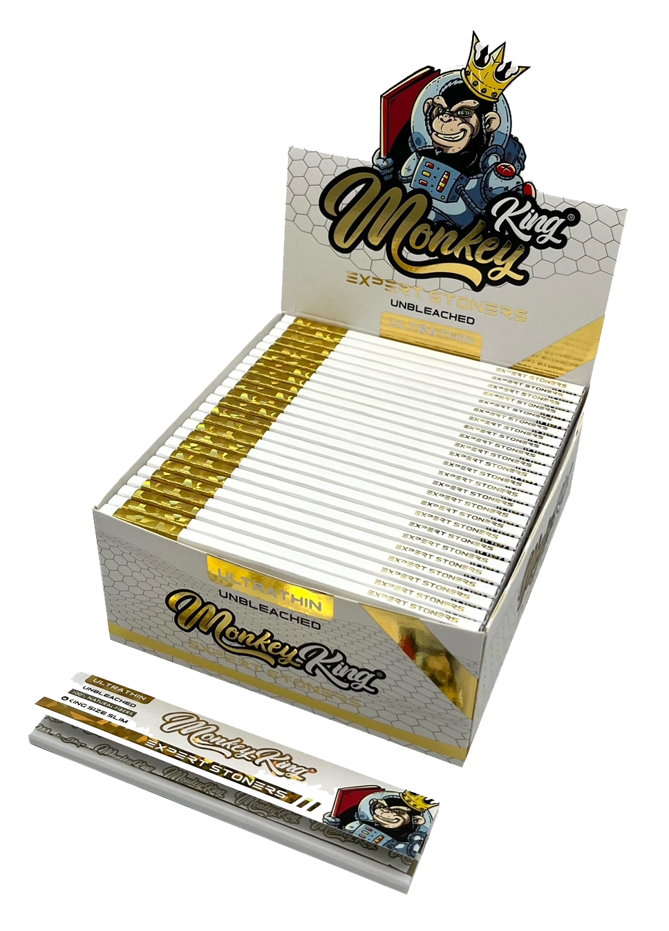 Expert Stoners Monkey King Rolling Papers: King Size Slim Unbleached