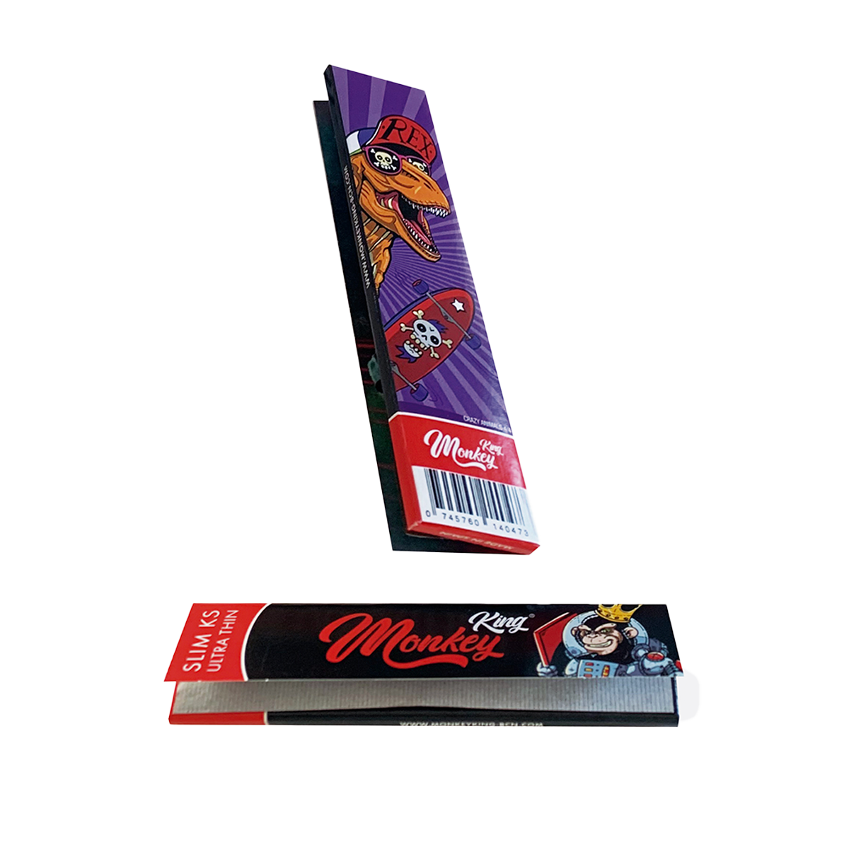 2 Monkey King Rolling Papers: King Size Slim White