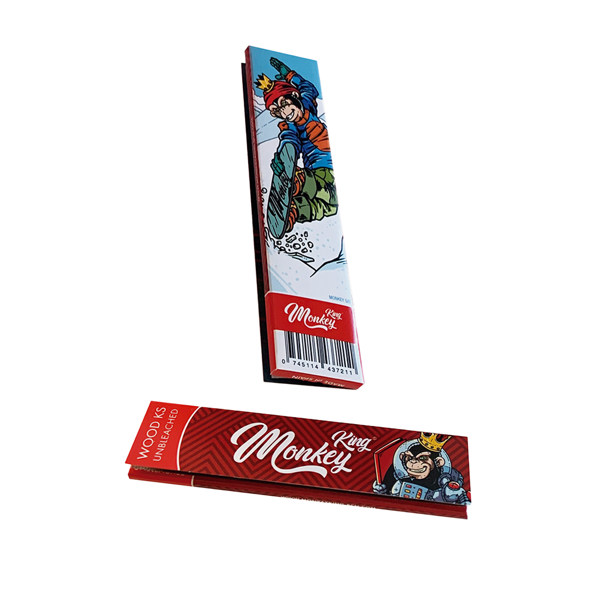 Monkey King Rolling Papers: King Size Slim Unbleached