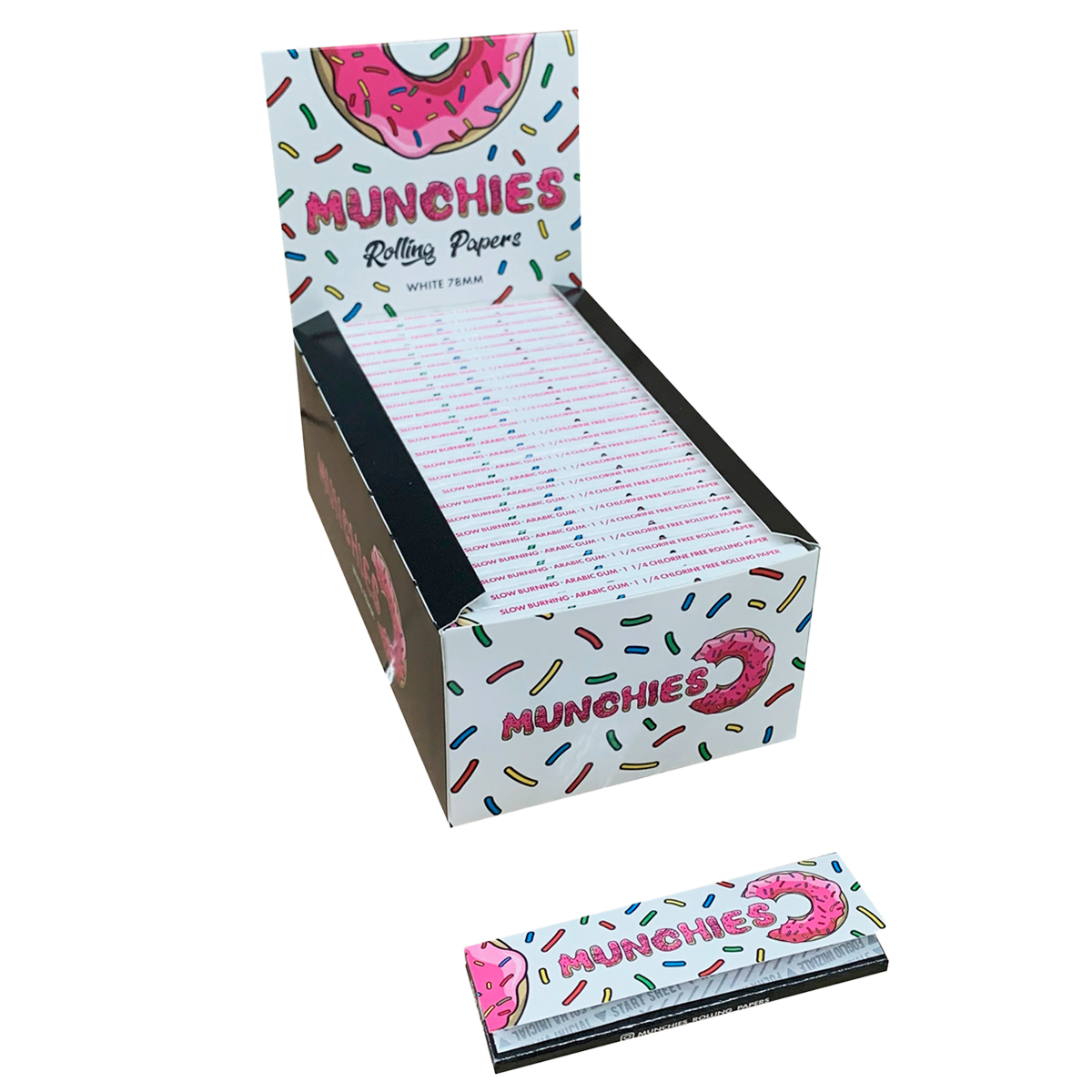 Munchies Rolling Papers for Smoking: Medium 1 1/4 White