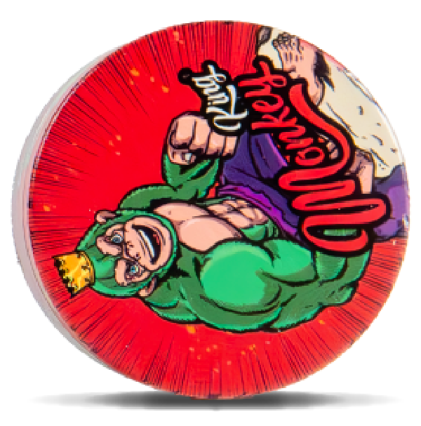 Red Monkey King Metal Grinder with 4 Parts and Mesh Layer to catch Kief and Pollen