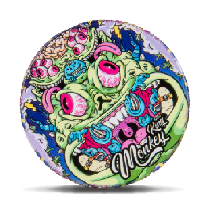Alien Monkey King Metal Grinder with 4 Parts and Mesh Layer to catch Kief and Pollen