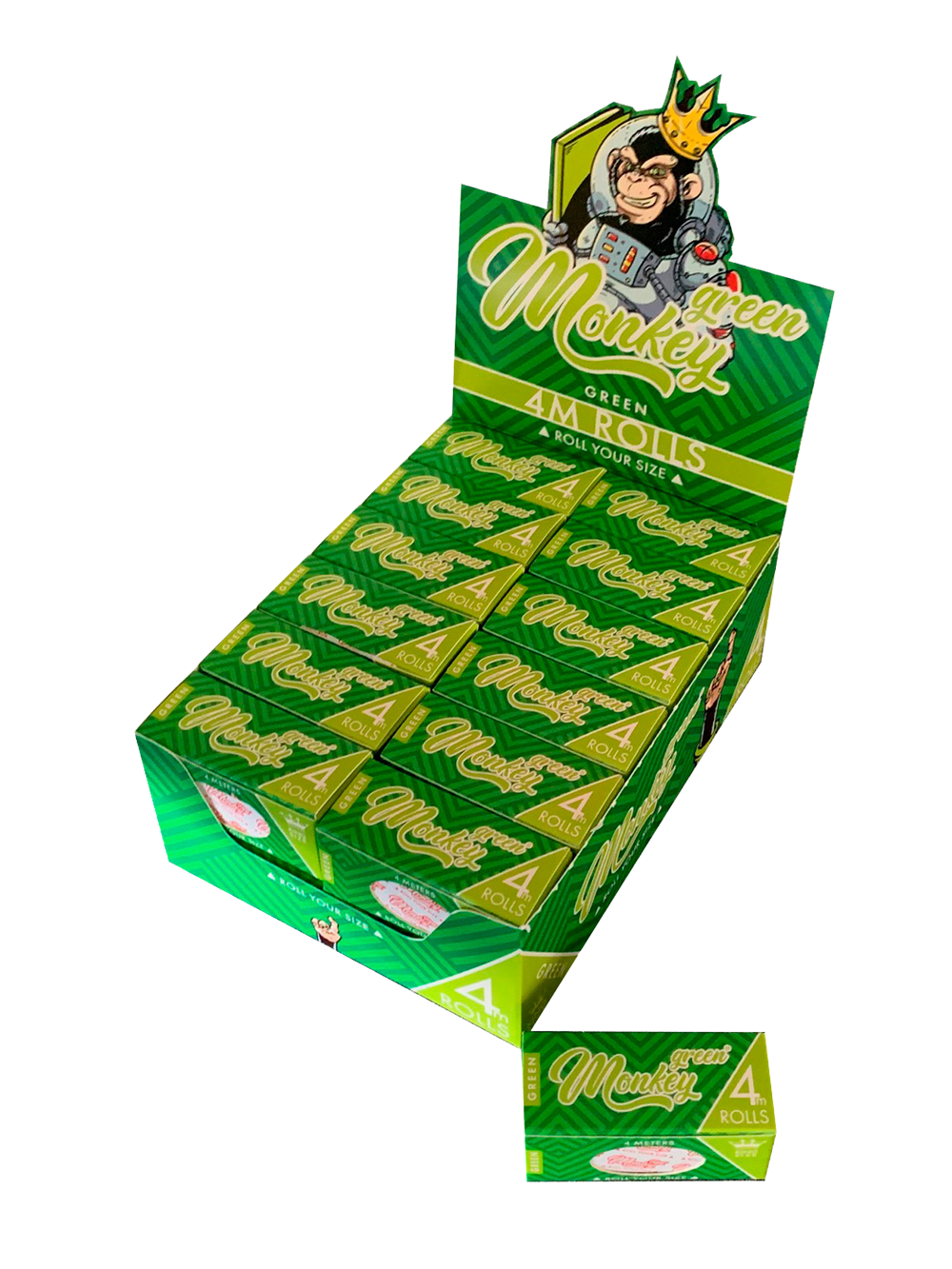 Monkey King Rolling Papers for Smoking: 4m Rolls Green