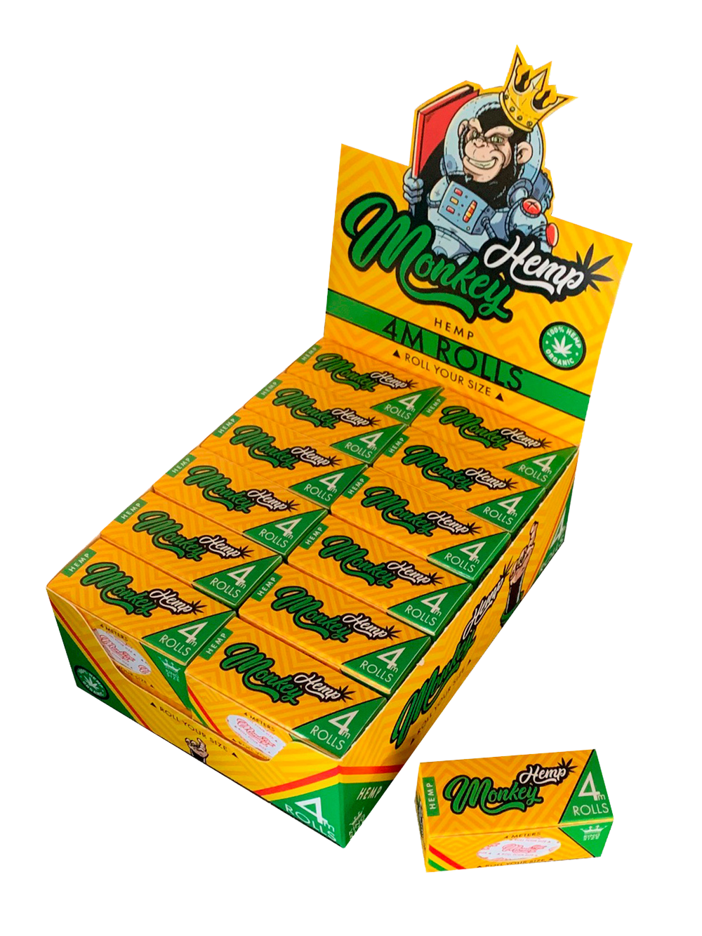 Monkey King Rolling Papers for Smoking: 4m Rolls Hemp