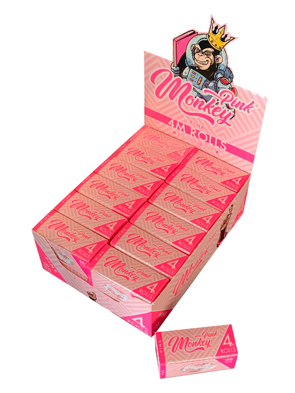 Monkey King Rolling Papers for Smoking: 4m Rolls Pink
