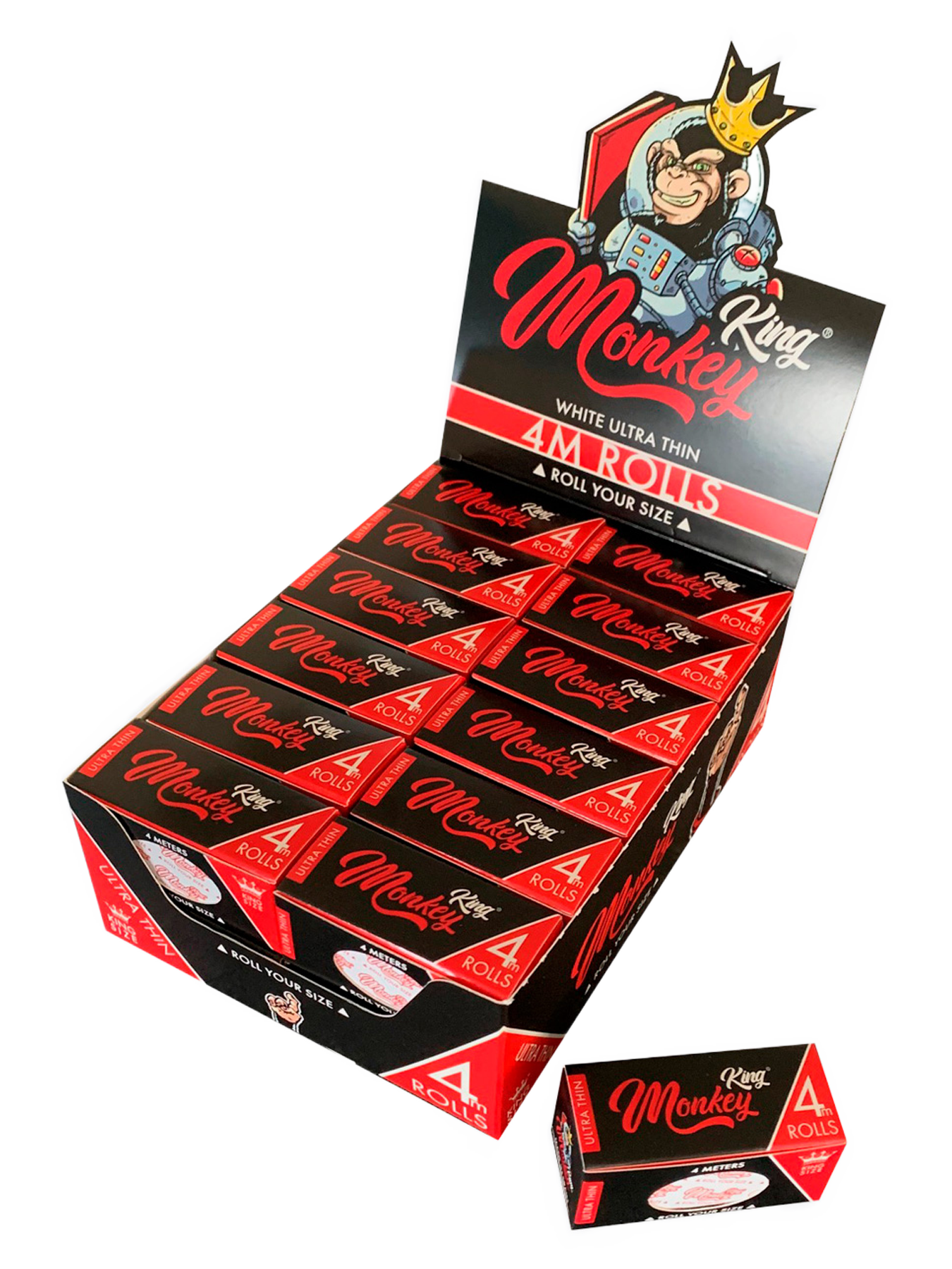 Monkey King Rolling Papers for Smoking: 4m Rolls White