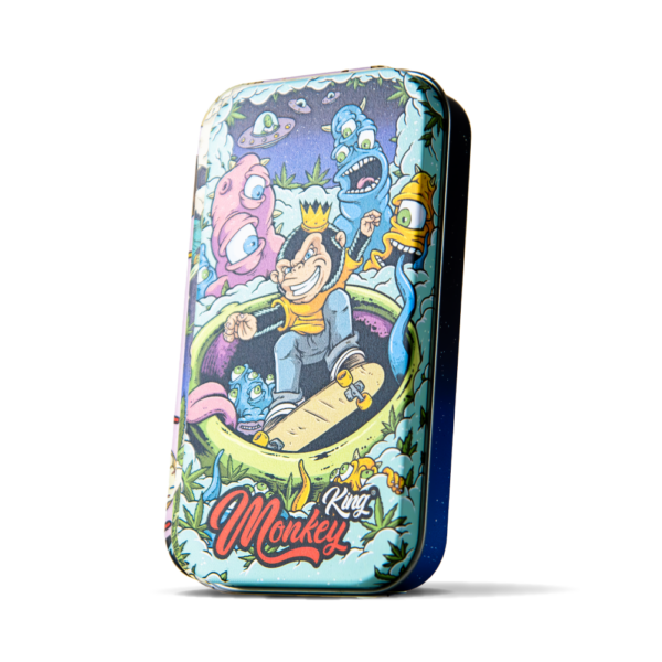 Small Metal Tobacco Tins — Space Edition: Skate Monkey