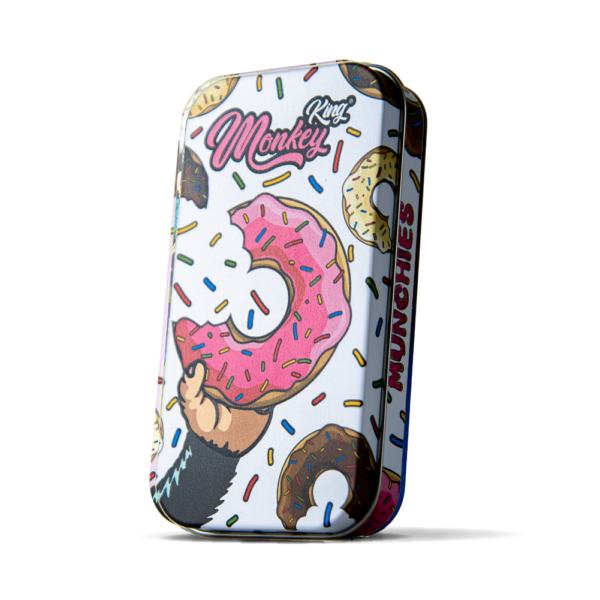 Small Metal Tobacco Tins — Munchies: White