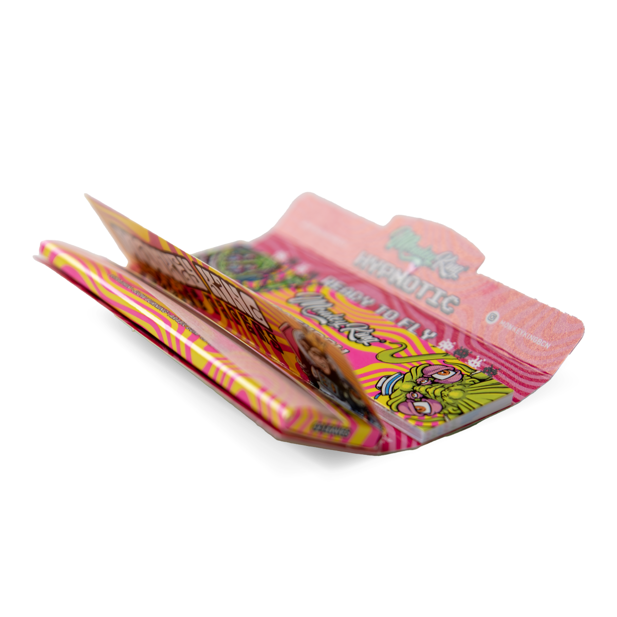 Open Booklet Side View Monkey King Hypnotic Rolling Paper: King Size Slim Rainbow