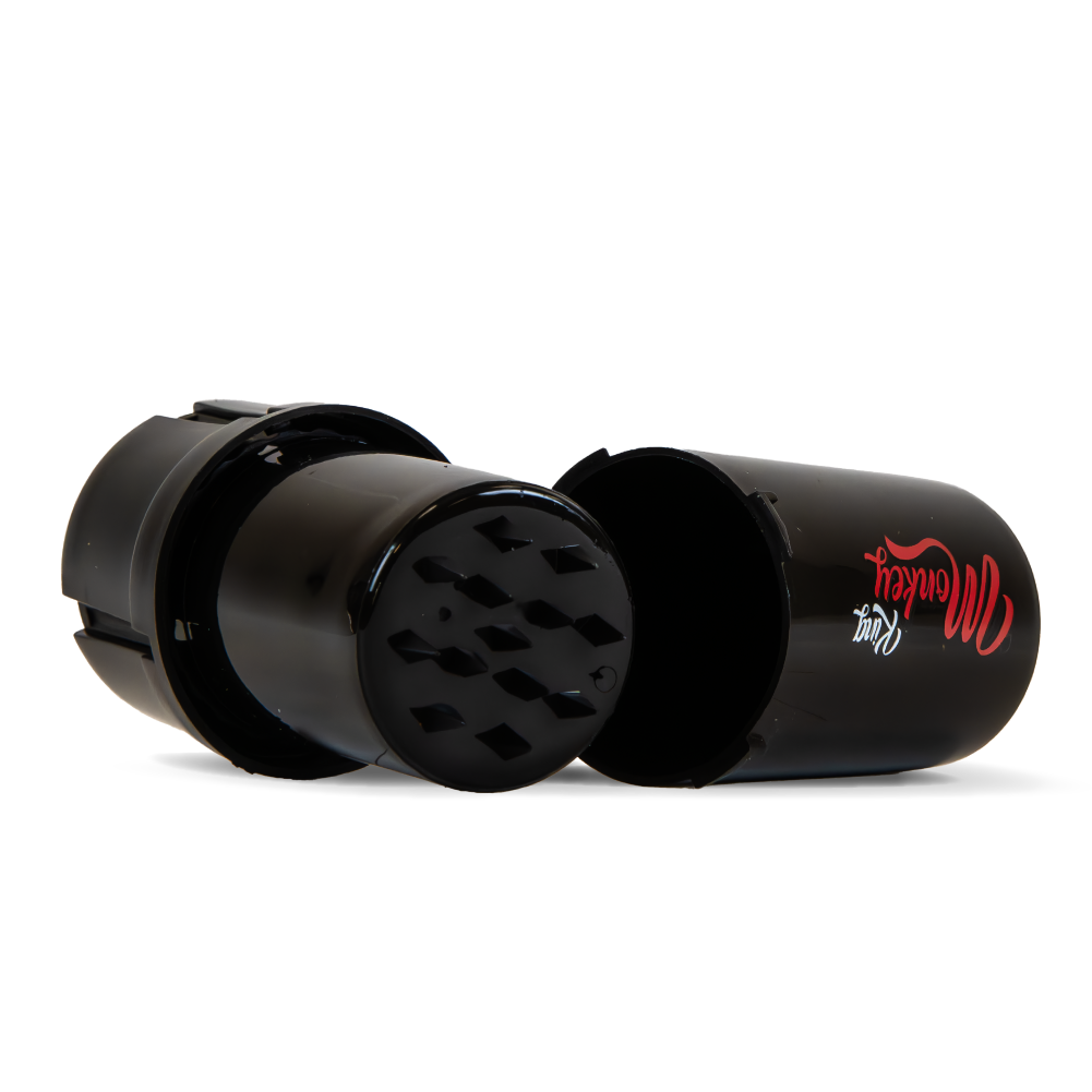 Open Black Monkey King Plastic Grinder Stash Pot with Storage