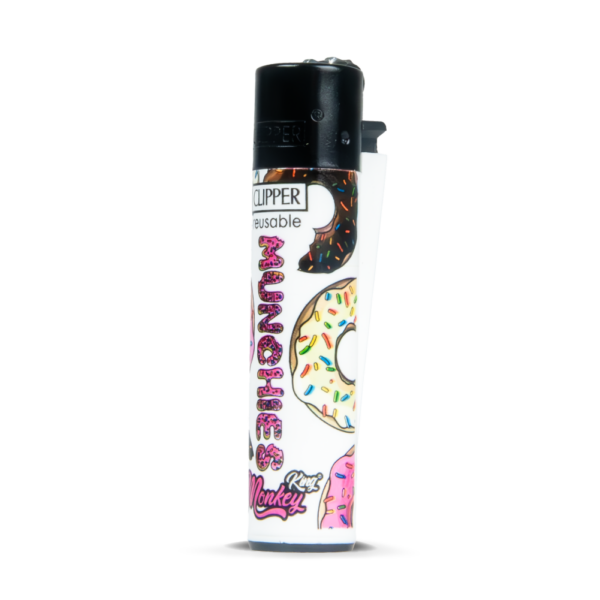 Clipper Cigarette Lighters — Munchies Edition: White