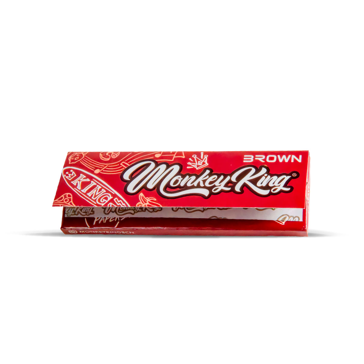 Front Monkey King Rolling Papers: Regular 70 Cigarette Papers aka Rizlas Brown Unbleached