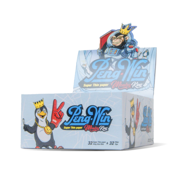 Monkey King Rolling Papers & Tips: Peng-Win Ed. - King Size (Box of 24)