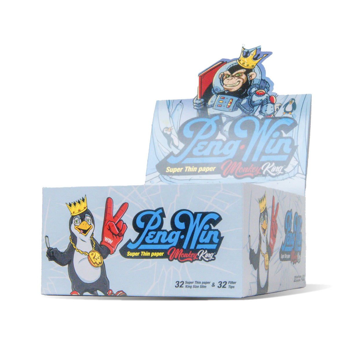 Monkey King Rolling Papers & Tips: Peng-Win Ed. - King Size (Box of 24)