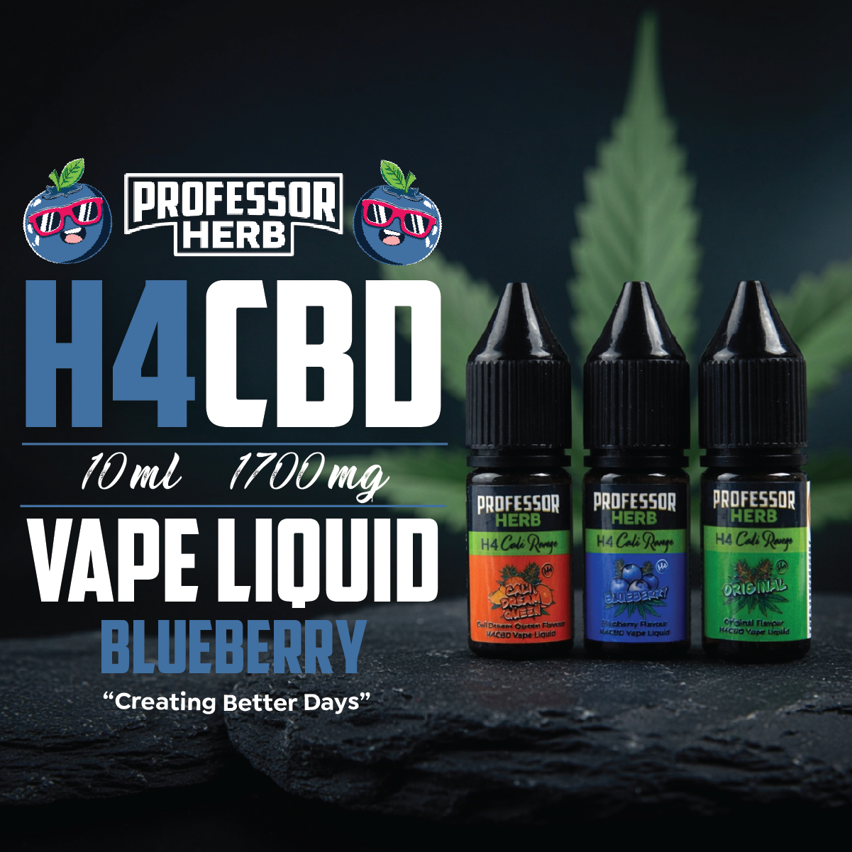 Professor Herb H4CBD Vape Liquid - 1700mg 10ML - Image 4