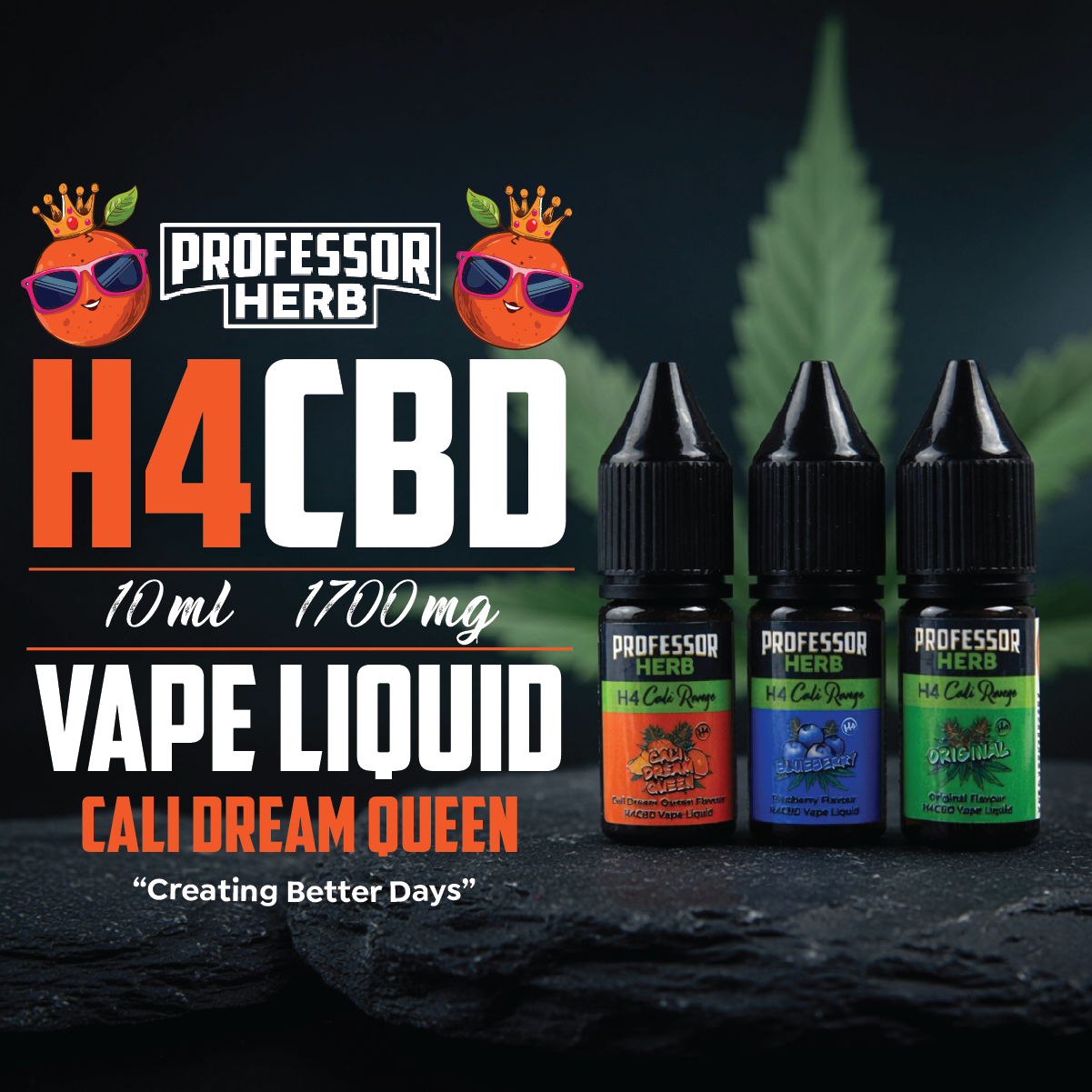 Professor Herb H4CBD Vape Liquid - 1700mg 10ML - Image 3