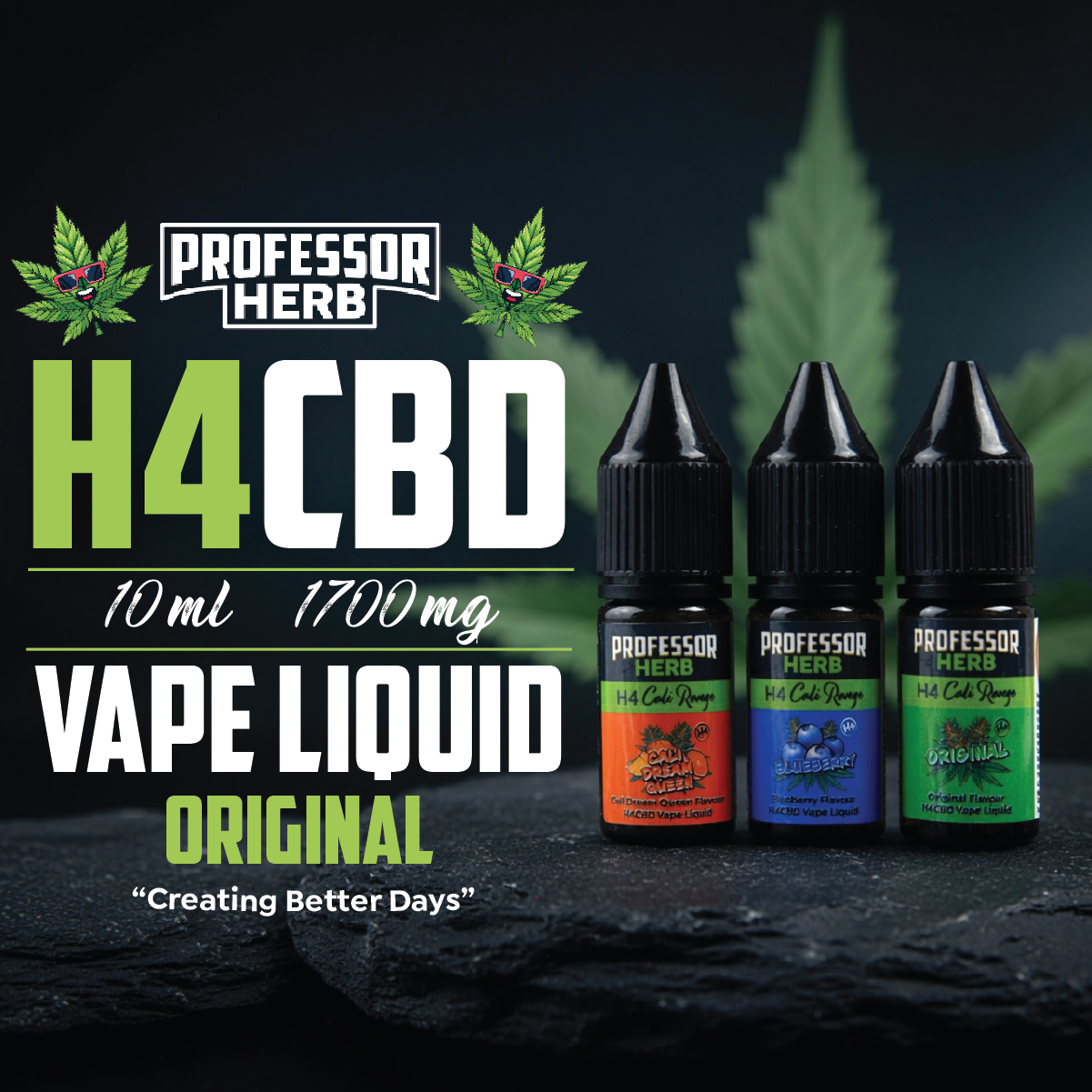 Professor Herb H4CBD Vape Liquid - 1700mg 10ML - Image 2